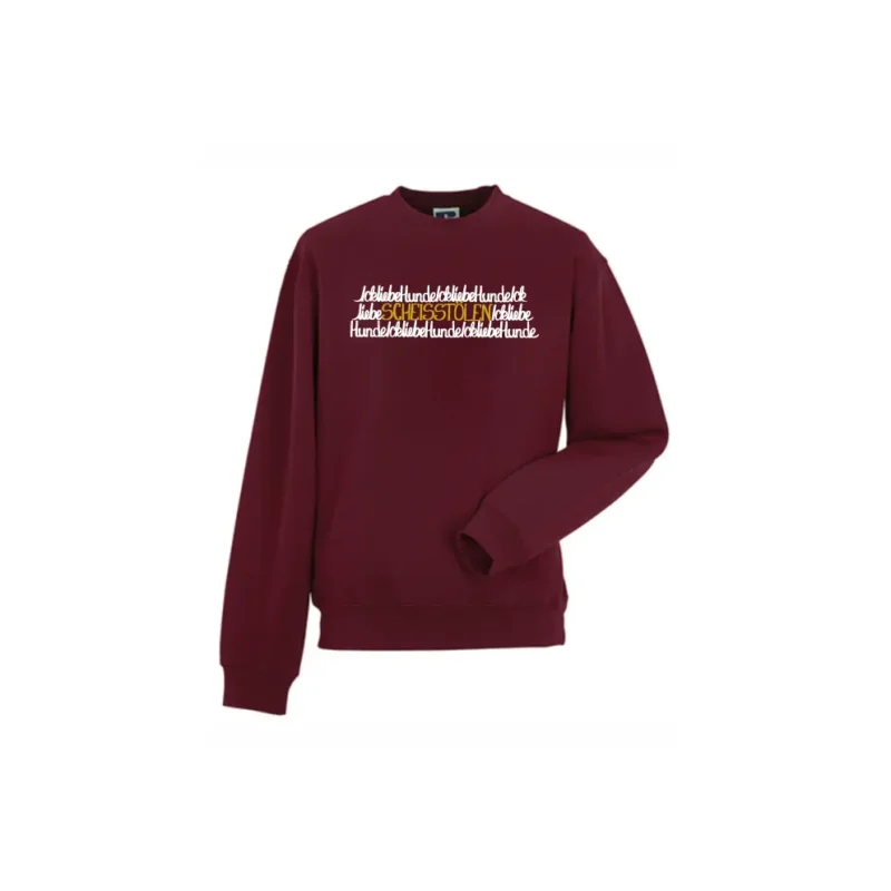 Pullover „IckliebeHundeSCHEISSTÖLEN“ brombeere