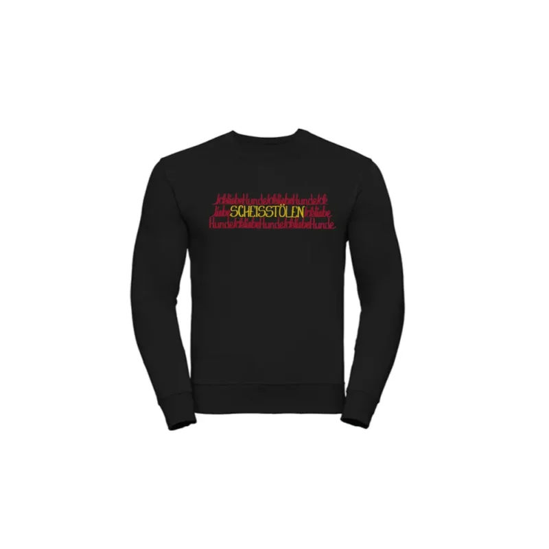 Pullover „IckliebeHundeSCHEISSTÖLEN“ schwarz