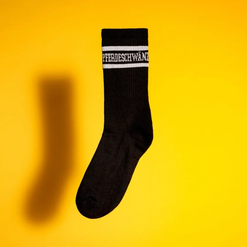 Socken Pferdeschwänze "schwarz"
