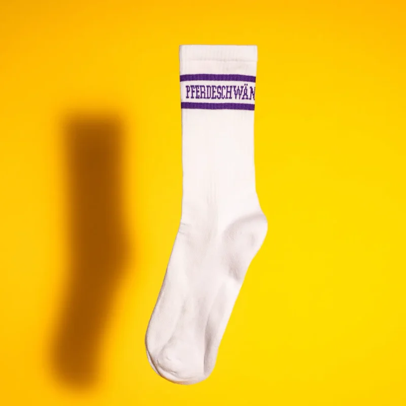 Socken "Pferdeschwänze" weiß