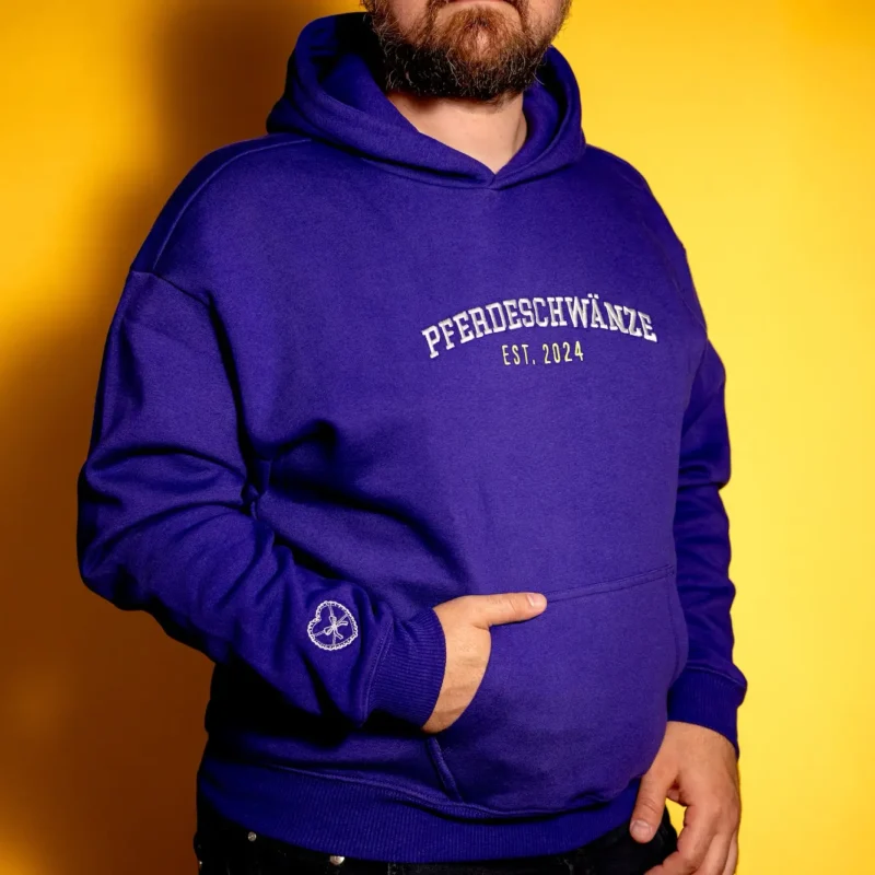 Hoodie "Pferdeschwänze" Lila *Oversized*