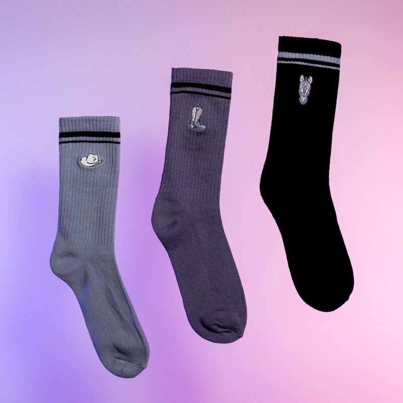 3er Pack Socken Set grau