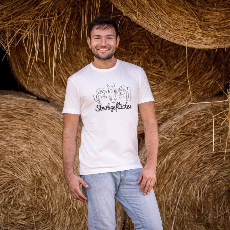 T-Shirt „Strohgeflüster“ weiß